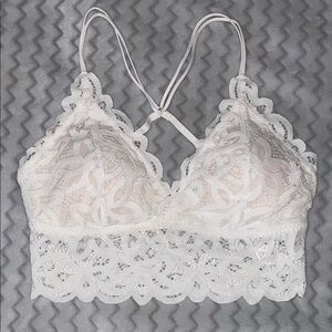 Abercrombie and Fitch white Lace Bralette